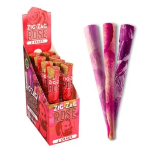 Zig-Zag Premium Rose 3pk Cones